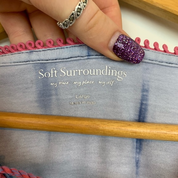 Soft Surroundings Women Colorful Blouse Size Large - Picture 8 of 8